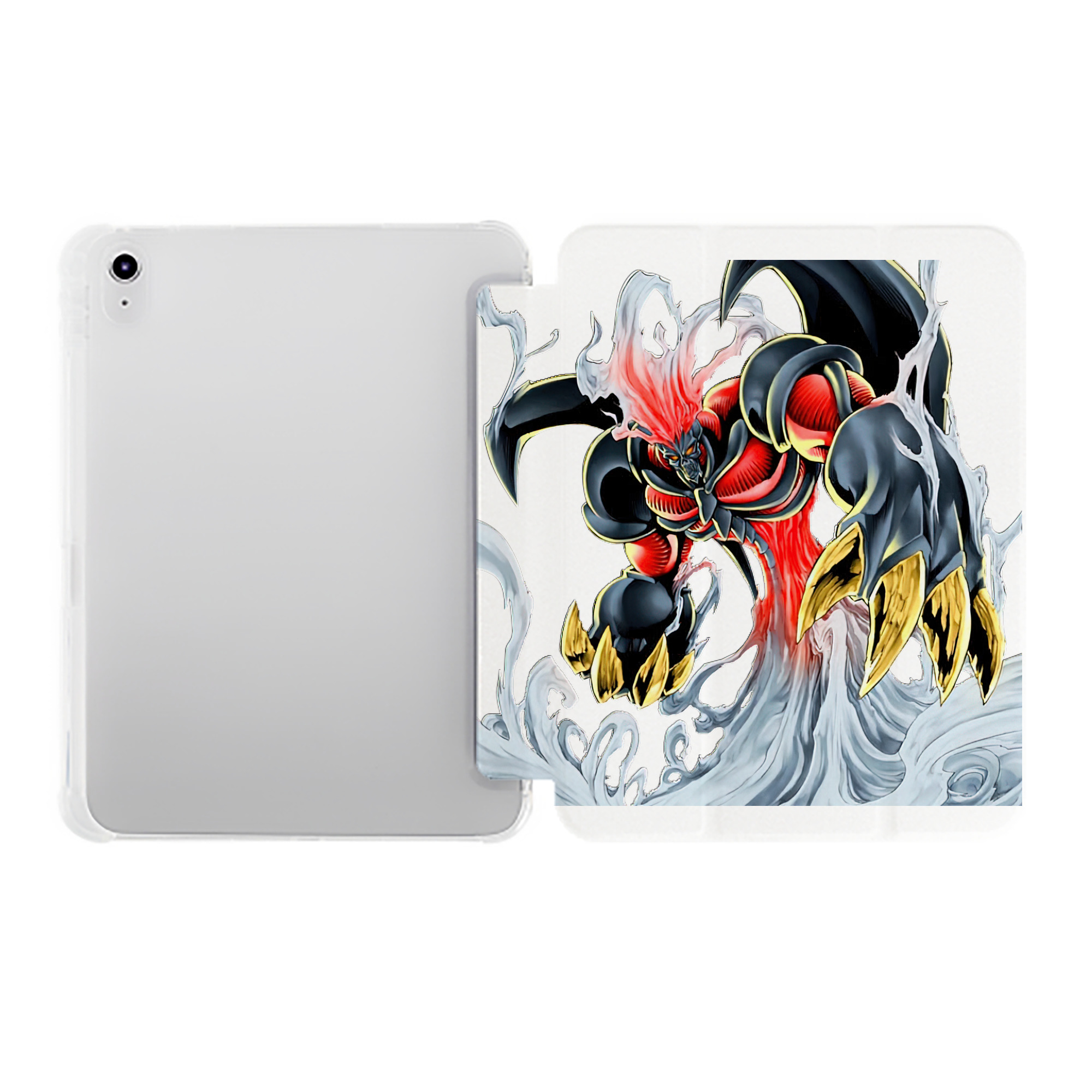 （画像用） 遊☆戯☆王 Yu-Gi-Oh! IPad ケース ペン収納付き 三つ折りスタンド PUレザー×シリコン 対応機種9.5/10.5/10.9インチ